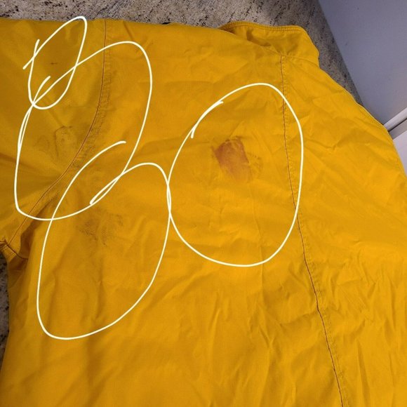 Vintage Nike Yellow Black Fleece Lined Jacket Coat Nylon Polyester XXL - Picture 7 of 12